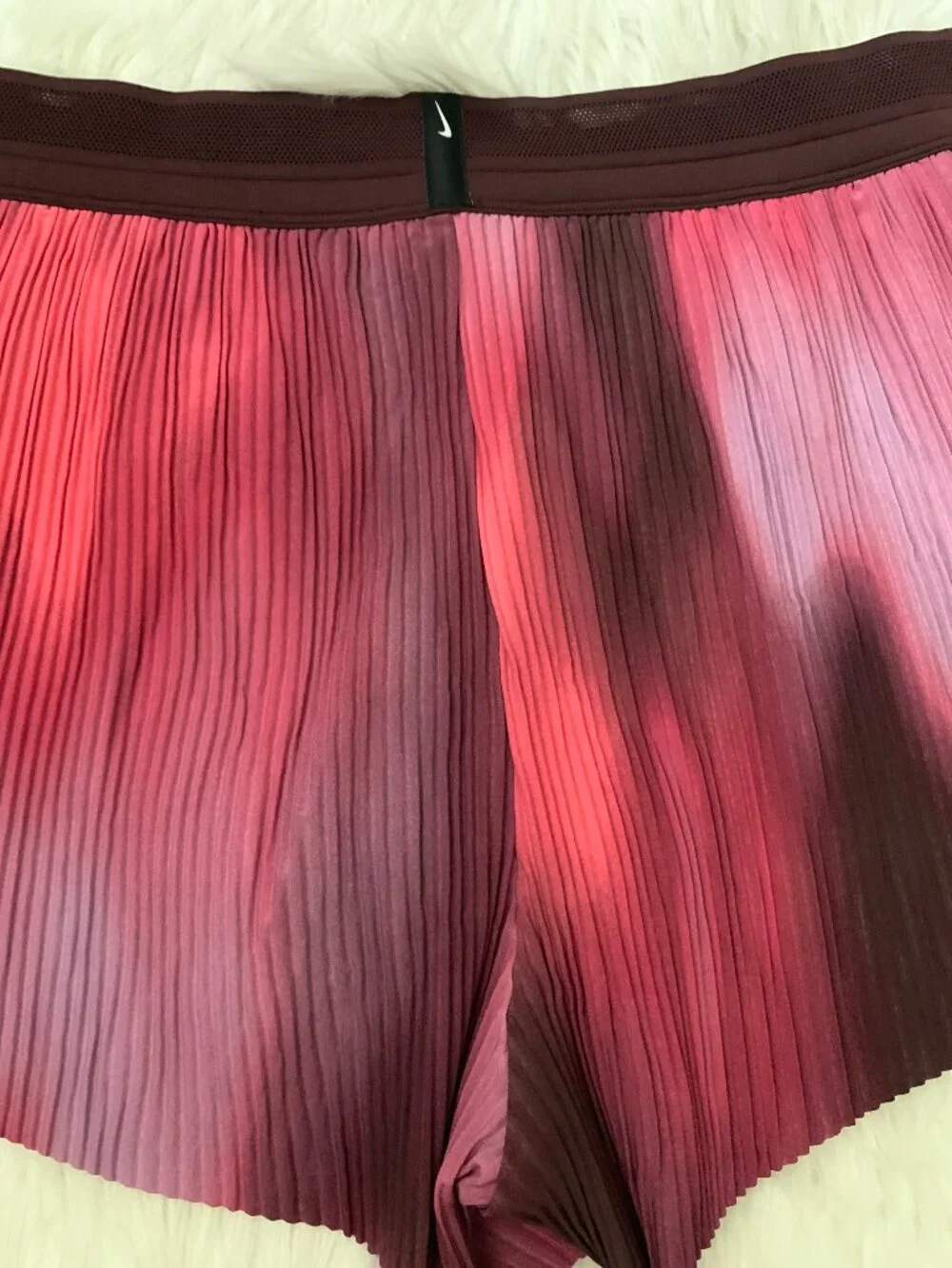 NIKE AEROSWIFT ADV Mid-Rise Brief-Lined Running Shorts in Burgundy Crush Sz MED